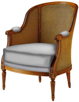 Sessel / Louis XVI - CANNÉE - DELAROUX  - Polyurethan / Bergère-Stil