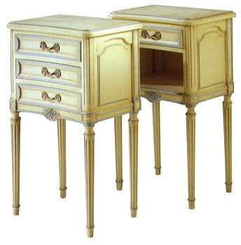 Nachttisch / Louis XVI - DELAROUX  - Holz / rechteckig / für Privatgebrauch