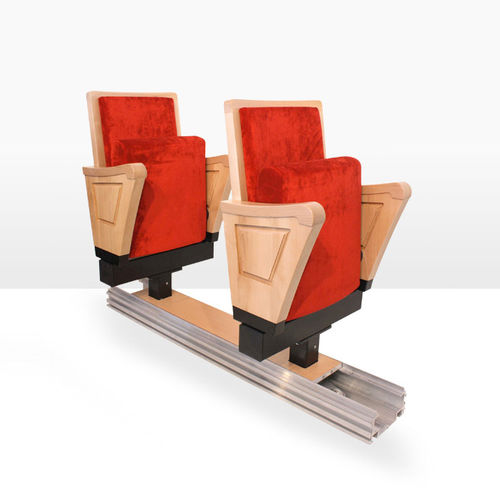 Klassischer Auditoriumsessel - CLASSIC RAIL - ASCÉNDER - Stoff / Holz / Polster