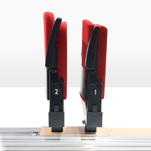 Moderner Auditoriumsessel - MAX RAIL - ASCÉNDER - Stoff / Holz / klappbar