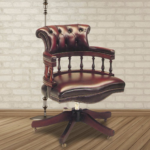 Klassischer Bürosessel - Captain’s  - Kingsgate Furniture ltd - Leder / Massivholz / handgefertigt