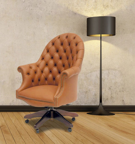 Klassischer Chefsessel - Executive  - Kingsgate Furniture ltd - Leder / Massivholz / Hochlehner