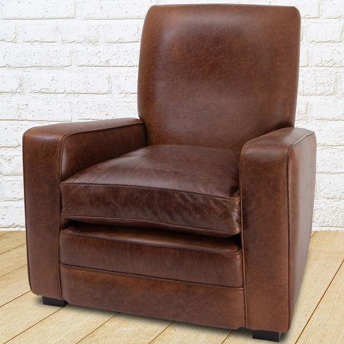 Klassischer Clubsessel - Charles  - Kingsgate Furniture ltd - Leder / Massivholz / mit abnehmbarem Kissen