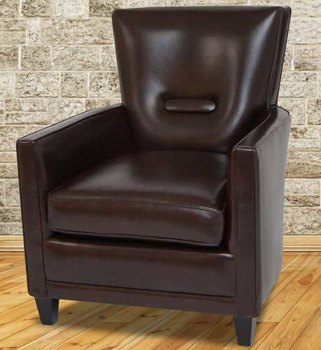 Klassischer Clubsessel - Charleston  - Kingsgate Furniture ltd - Leder / Massivholz / mit abnehmbarem Kissen