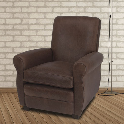 Klassischer Clubsessel - David  - Kingsgate Furniture ltd - Leder / Massivholz / mit abnehmbarem Kissen