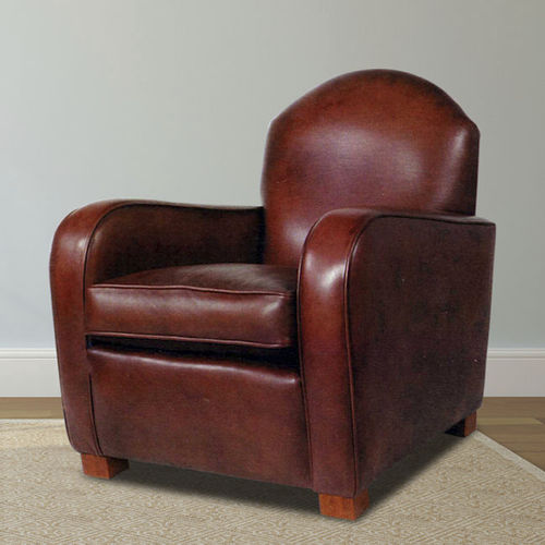 Klassischer Clubsessel - Thomas  - Kingsgate Furniture ltd - Leder / Massivholz / mit abnehmbarem Kissen