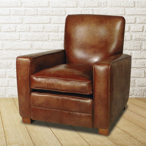 Klassischer Clubsessel - William  - Kingsgate Furniture ltd - Leder / Massivholz / mit abnehmbarem Kissen