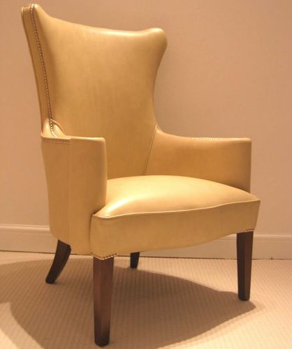 Klassischer Besuchersessel - Florence  - Kingsgate Furniture ltd - Leder / Holz / mit hoher Rückenlehne