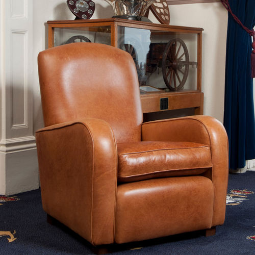 Klassischer Clubsessel - George  - Kingsgate Furniture ltd - Leder / Massivholz / mit abnehmbarem Kissen