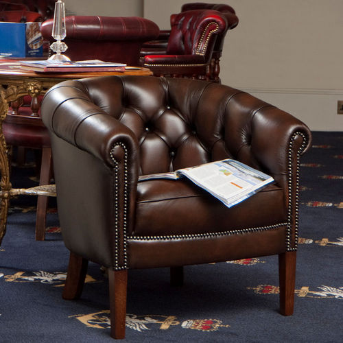 Klassischer Sessel - Canterbury Victorian - Kingsgate Furniture ltd - Leder / Massivholz / individuell gestaltbar