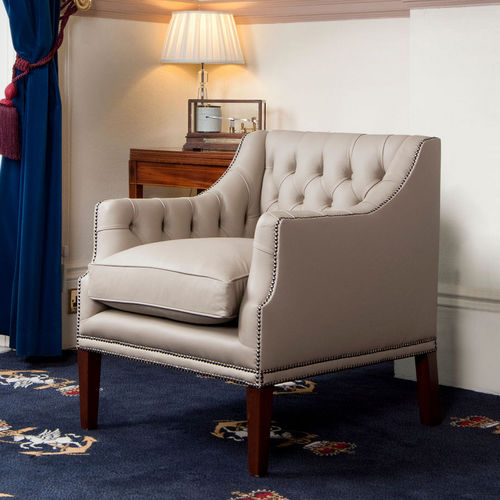 Chesterfield-Sessel - Boston - Kingsgate Furniture ltd - Leder / Massivholz / mit abnehmbarem Kissen