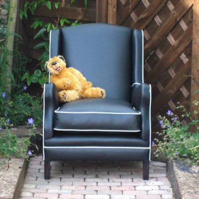 Klassischer Clubsessel - Elton  - Kingsgate Furniture ltd - Leder / Massivholz / mit abnehmbarem Kissen