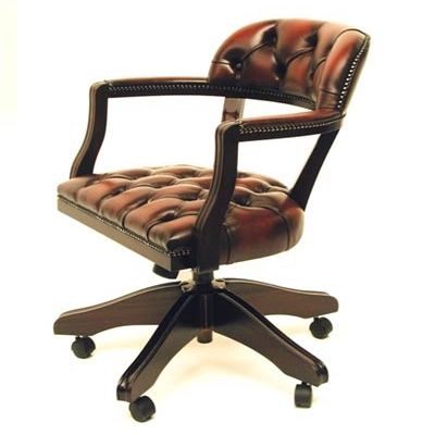 Klassischer Bürostuhl - Court  - Kingsgate Furniture ltd - für den Innenraum / Leder / Gestell aus Massivholz