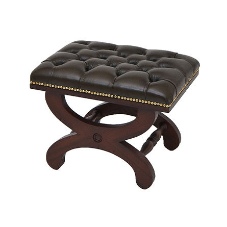 Klassischer Hocker - Hamlet  - Kingsgate Furniture ltd - Leder / Gestell aus Massivholz / Polster