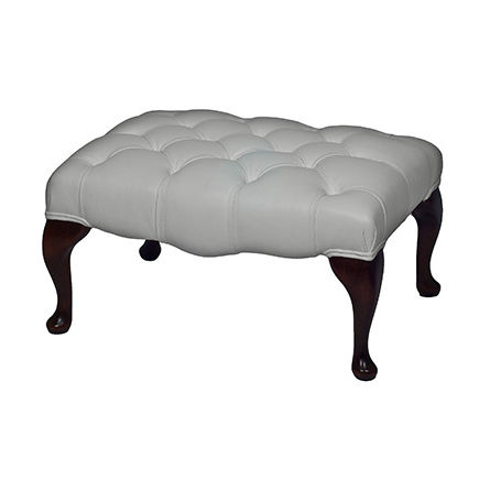 Chesterfield-Hocker - Queen Anne - Kingsgate Furniture ltd - Leder / Gestell aus Massivholz / Polster