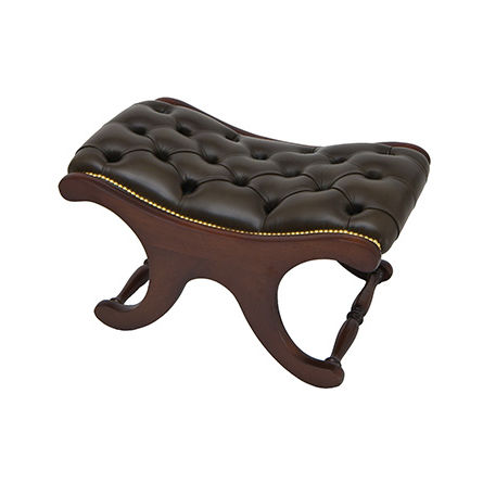 Klassischer Hocker - Slipper - Kingsgate Furniture ltd - Leder / Gestell aus Massivholz / Polster