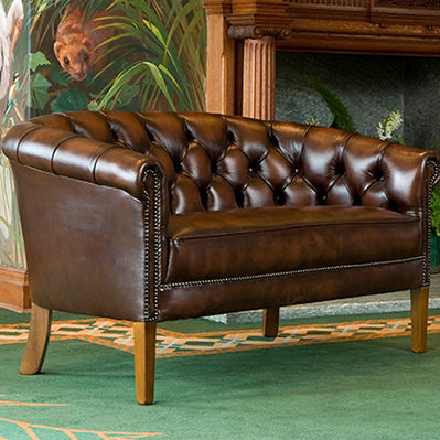 Chesterfield-Sofa - Victorian  - Kingsgate Furniture ltd - Leder / mit Armlehnen / handgefertigt
