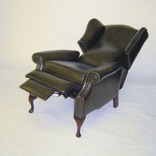 Klassischer Sessel - Westminster  - Kingsgate Furniture ltd - Leder / Massivholz / mit Fußstütze