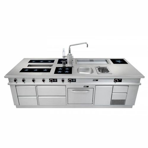 Moderne Küche - PREMIUM - MENU SYSTEM AG - Stahl / Modul / ohne Griff
