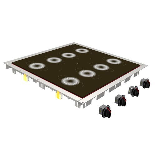 Induktionskochfeld - MS-I-40M - MENU SYSTEM AG - für Profiküchen / mit 8 Kochfeldern / Einbau