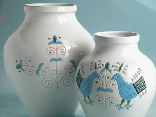 Traditionelle Vase - LE PAVONCELLE - Cerasarda - Keramik / handgefertigt