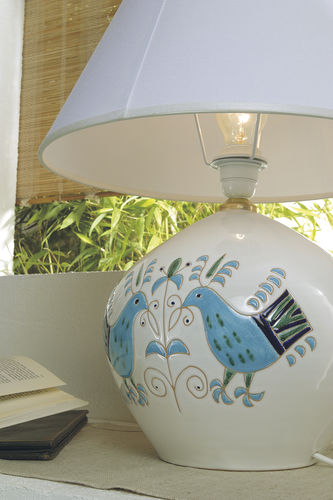Tischlampe - LE PAVONCELLE - Cerasarda - Keramik / klassisch / mit Kabel