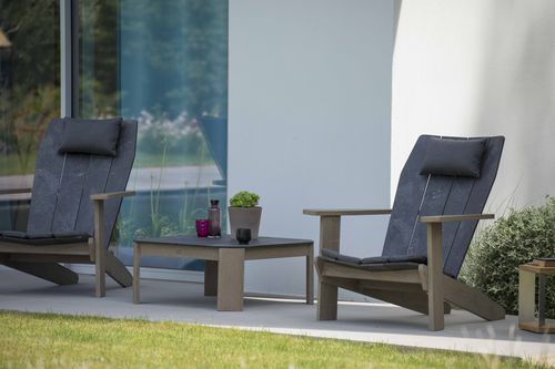 Moderner Stuhl - ADIRONDACK COPENHAGUE - LES JARDINS - für den Innenraum / Teakholz / HPL