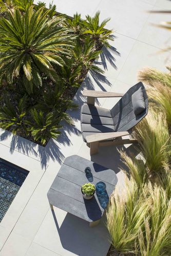 Moderner Stuhl - ADIRONDACK COPENHAGUE - LES JARDINS - für den Innenraum / Teakholz / HPL