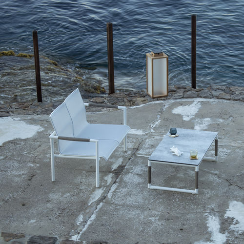 Kompaktes Sofa - BASTINGAGE - LES JARDINS - modern / für Außenbereich / Segeltuch