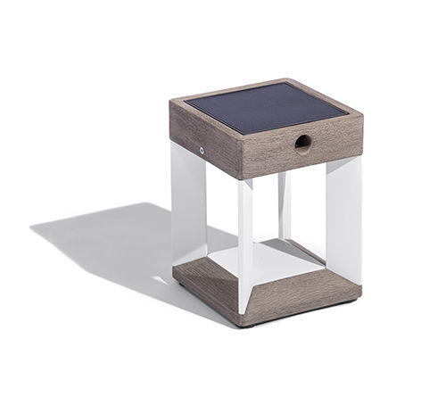 Tischlampe - TECKA71 - LES JARDINS - Aluminium / Teakholz / modern
