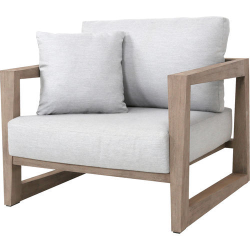 Moderner Clubsessel - SKAAL - LES JARDINS - abperlendes Gewebe / Sunbrella® / Teakholz