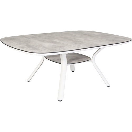 Moderner Tisch - SAGAMORE  - LES JARDINS - HPL / Wachsbeton / Gestell aus Aluminium