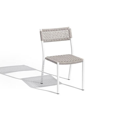 Moderner Esszimmerstuhl - RANCHO - LES JARDINS - für Außenbereich / Aluminium / Kordel