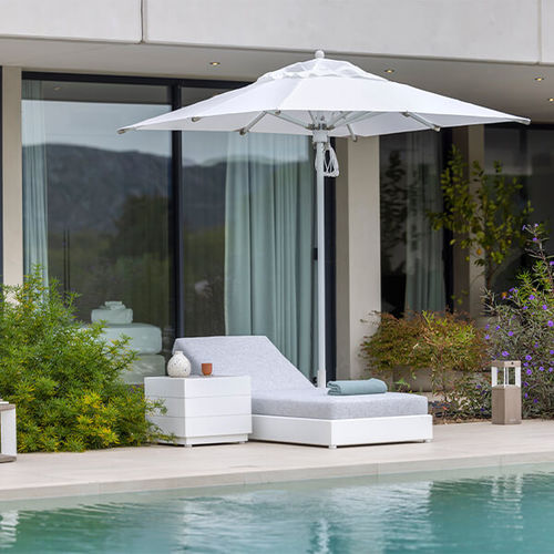 Moderne Sonnenliege - RANCHO - LES JARDINS - Stoff / Aluminium / für Garten