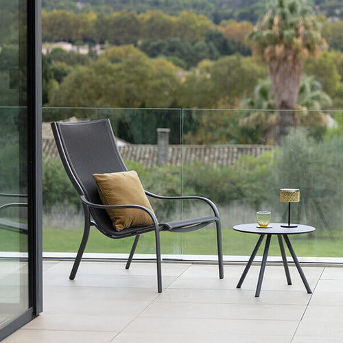 Moderner Sessel - SAGAMORE - LES JARDINS - Stoff / Aluminium / Hochlehner