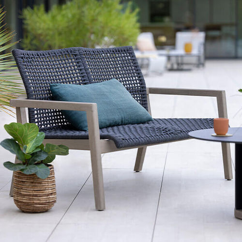 Modernes Sofa - COPENHAGUE - LES JARDINS - für Außenbereich / Kordel / mit Armlehnen