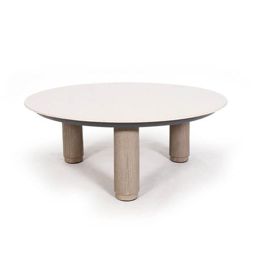 Couchtisch für Garten - CHESTER - LES JARDINS - modern / Keramik / Gestell aus Teakholz
