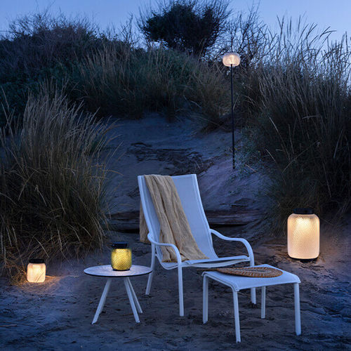 Moderner Sessel - SAGAMORE - LES JARDINS - Stoff / Aluminium / stapelbar