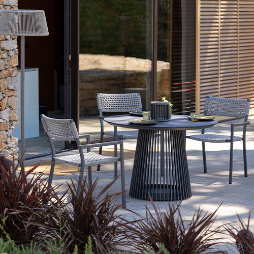 Moderner Tisch - HALO - LES JARDINS - HPL / Gestell aus Aluminium / rechteckig