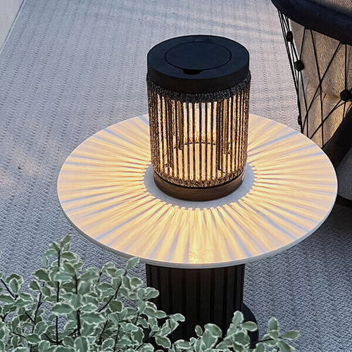 Tischlampe - TINK062 - LES JARDINS - Kordel / Teakholz / modern