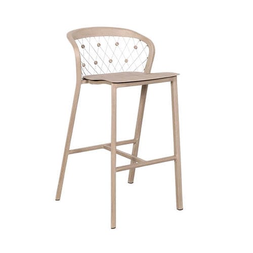 Moderner Hocker - TAB5515 - LES JARDINS - Aluminium / Gestell aus Aluminium / mit Fußstütze