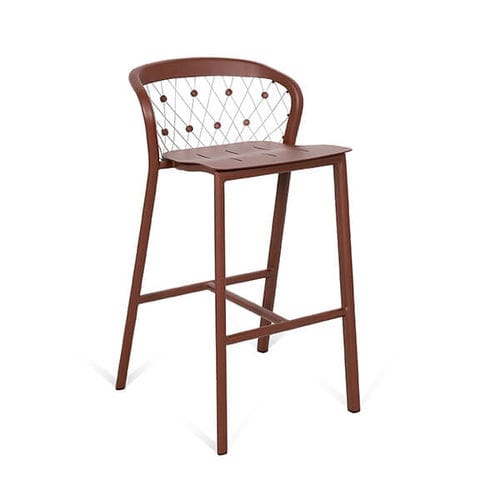 Moderner Barhocker - TAB5512 - LES JARDINS - Aluminium / Gestell aus Aluminium / mit 4 Beinen