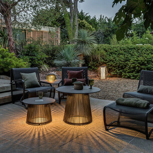 Moderner Couchtisch - TA04541 - LES JARDINS - Acryl / Aluminium / Milchglas