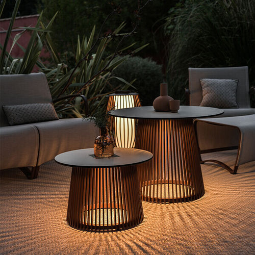 Moderner Couchtisch - TA04542 - LES JARDINS - Acryl / Aluminium / Milchglas