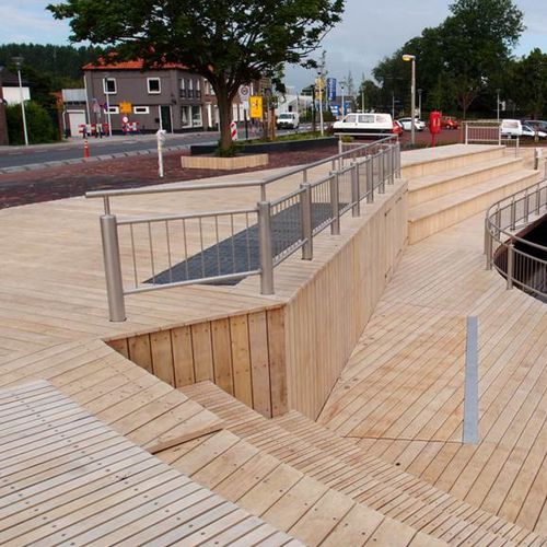 Holz-Terrassendiele - THE STEENBERGEN MARINA - Accsys Technologies - Holzoptik / für Gewerbegebrauch / nachhaltig
