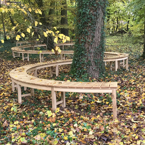 Holzbaumschutz - PARKBENCH PAULINE - Accsys Technologies - mit integrierter öffentlicher Bank