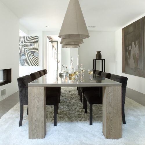 Moderner Esstisch - Equinox - PH Collection - Holz / Edelstahl / Gestell aus Eiche