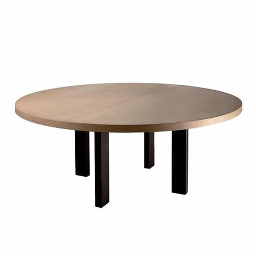 Moderner Esstisch - Luna - PH Collection - Holz / Gestell aus Stahl / rund