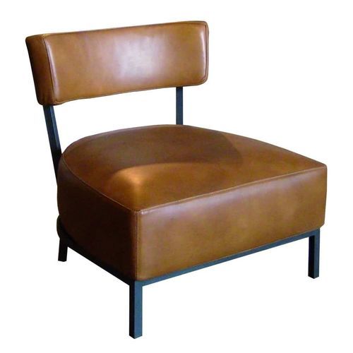 Moderner Kaminsessel - Alfa - PH Collection - Leder / aus lackiertem Aluminium / mit abnehmbarem Bezug