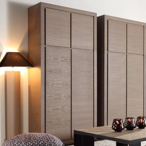 Moderner Kleiderschrank - Charly - PH Collection - Holz / mit Schwingtür / grau